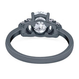 Art Deco Oval Natural Stone Wedding Ring