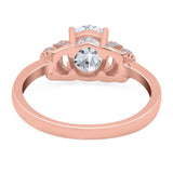 Art Deco Oval Natural Stone Wedding Ring