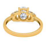 Art Deco Oval Natural Stone Wedding Ring