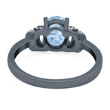 Art Deco Oval Natural Stone Wedding Ring