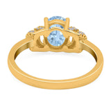 Art Deco Oval Natural Stone Wedding Ring