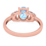 Art Deco Oval Natural Stone Wedding Ring