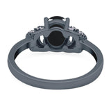 Art Deco Oval Natural Stone Wedding Ring