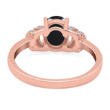 Art Deco Oval Natural Stone Wedding Ring