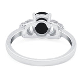 Art Deco Oval Natural Stone Wedding Ring