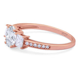 Art Deco Oval Natural Stone Trio Ring