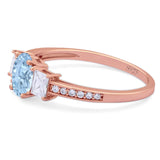 Art Deco Oval Natural Stone Trio Ring