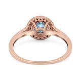 Art Deco Round Natural Stone Wedding Ring