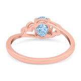 Minimalist Oval Natural Stone Solitaire Ring