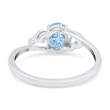 Minimalist Oval Natural Stone Solitaire Ring