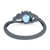 Minimalist Oval Natural Stone Solitaire Ring