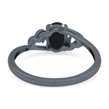 Minimalist Oval Natural Stone Solitaire Ring