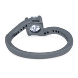 Round Natural Stone Art Deco Ring