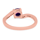 Round Natural Stone Art Deco Ring