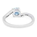 Round Natural Stone Art Deco Ring