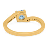 Round Natural Stone Art Deco Ring