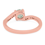 Round Natural Stone Art Deco Ring