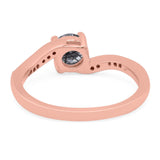 Round Natural Stone Art Deco Ring