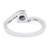 Round Natural Stone Art Deco Ring