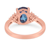 Art Deco Oval Natural Stone Ring