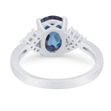 Art Deco Oval Natural Stone Ring