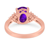 Art Deco Oval Natural Stone Ring