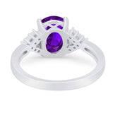 Art Deco Oval Natural Stone Ring