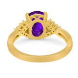 Art Deco Oval Natural Stone Ring