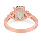 Art Deco Oval Natural Stone Ring