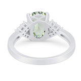 Art Deco Oval Natural Stone Ring