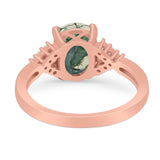 Art Deco Oval Natural Stone Ring