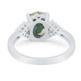 Art Deco Oval Natural Stone Ring