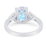 Art Deco Oval Natural Stone Ring