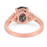 Art Deco Oval Natural Stone Ring