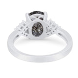 Art Deco Oval Natural Stone Ring