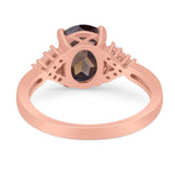 Art Deco Oval Natural Stone Ring