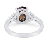 Art Deco Oval Natural Stone Ring