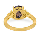 Art Deco Oval Natural Stone Ring