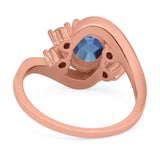 Oval Natural Stone Art Deco Ring