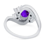 Oval Natural Stone Art Deco Ring