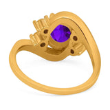 Oval Natural Stone Art Deco Ring