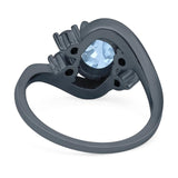 Oval Natural Stone Art Deco Ring