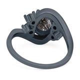 Oval Natural Stone Art Deco Ring