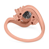 Oval Natural Stone Art Deco Ring