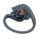 Oval Natural Stone Art Deco Ring