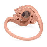 Oval Natural Stone Art Deco Ring