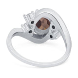 Oval Natural Stone Art Deco Ring