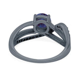 Round Natural Stone Twisted Ring