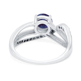 Round Natural Stone Twisted Ring