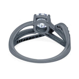 Round Natural Stone Twisted Ring